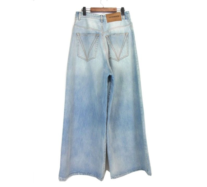 ヴェトモン VETEMENTS ■ 24SS 【 BIG SHAPE DENIM PANTS UE64PA130N 】 ビッグ シェイプ ワイド  デニム パンツ　33176