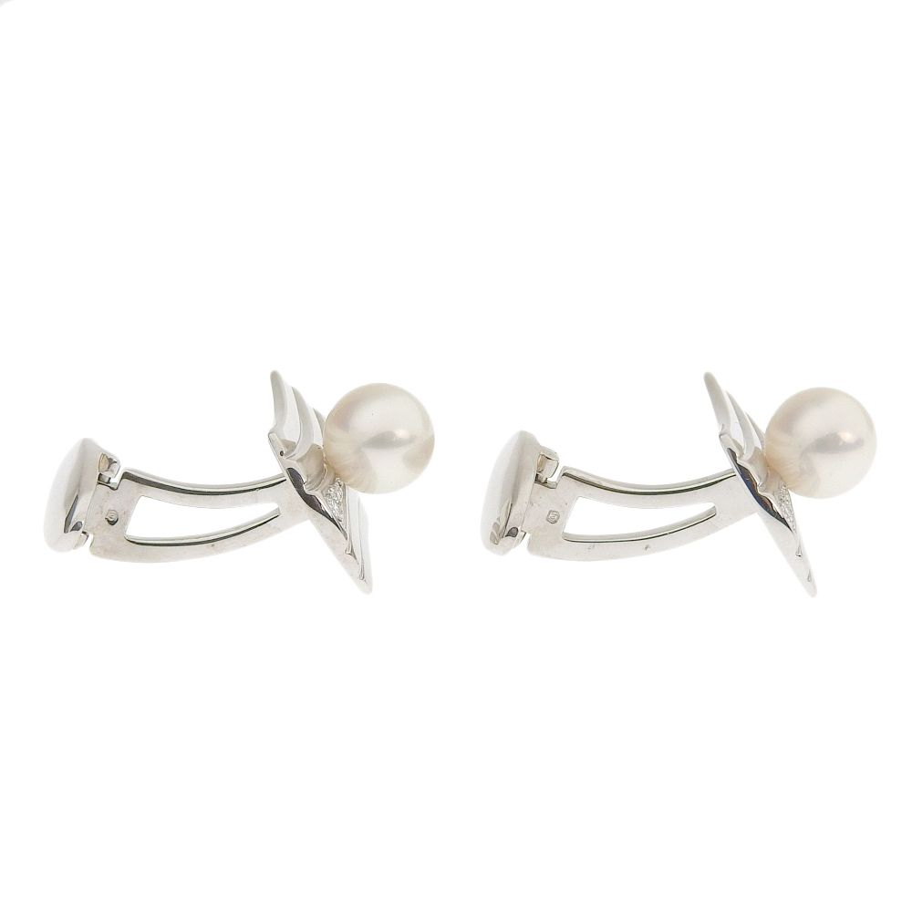 本物保証】 箱付 超美品 ミキモト MIKIMOTO パール カフスボタン