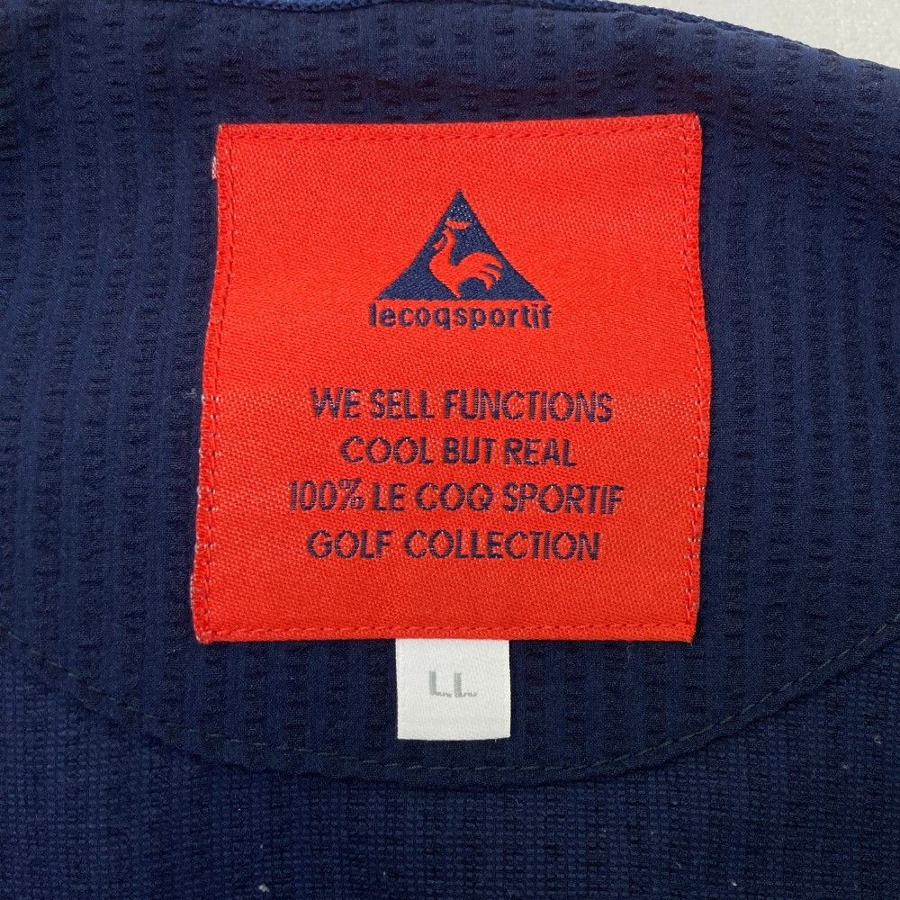 サイズ：M LE COQ GOLF ルコックゴルフ LG4FWB00L ジップジャケット 総柄 ネイビー系 [240101460548] ゴルフウェア レディース ストスト le coq sportif GOLF セール 公式 ルコックスポルティフ ゴルフ