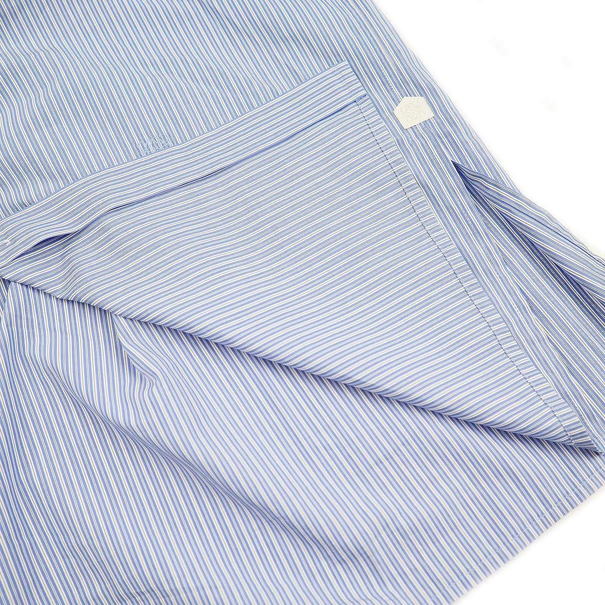 LOEWE/23SS/Short striped shirt/32/Cotton/Purple/Stripe