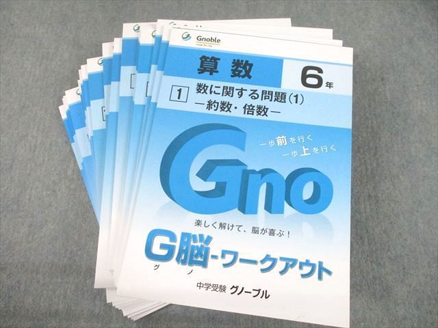 100％本物 グノーブル G脳ワークアウト 算数 6年 1-20 全20冊 参考書 