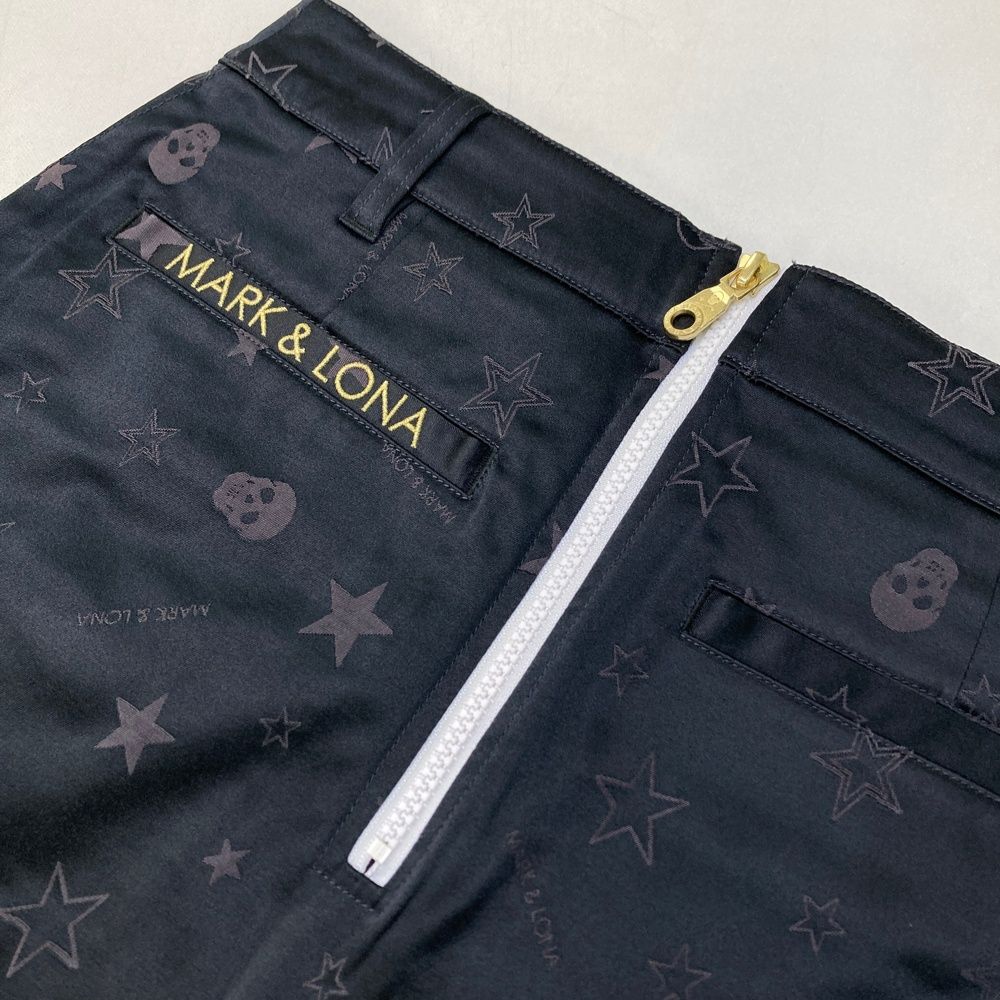 サイズ：S MARK&LONA マークアンドロナ スカート 総柄 ブラック系