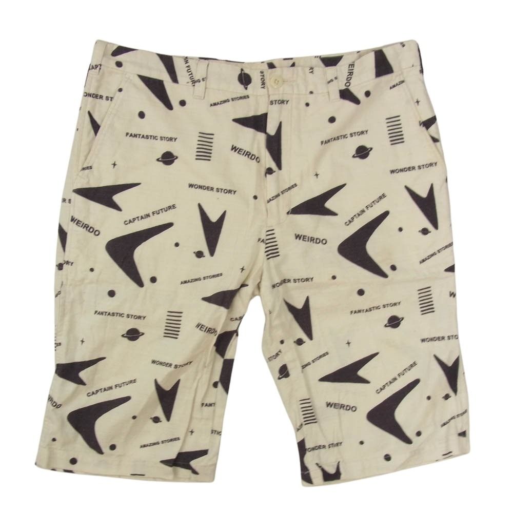 WEIRDO ウィアード WRD-12-SS-10 ATOMIC アトミック 総柄 ショートパンツ ハーフパンツ ホワイト系 2XL