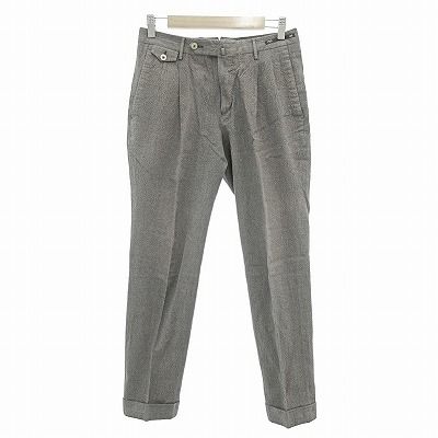 PT01 サイズ44 ひきだし ストレッチパンツ スラックス センタープリーツ