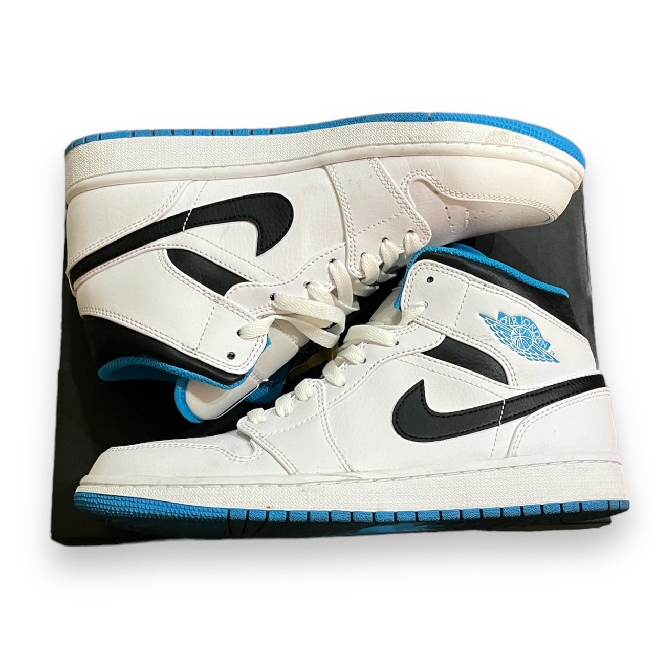Nike Air Jordan 1 Mid White Laser blue レーサーブルー ジョーダン1