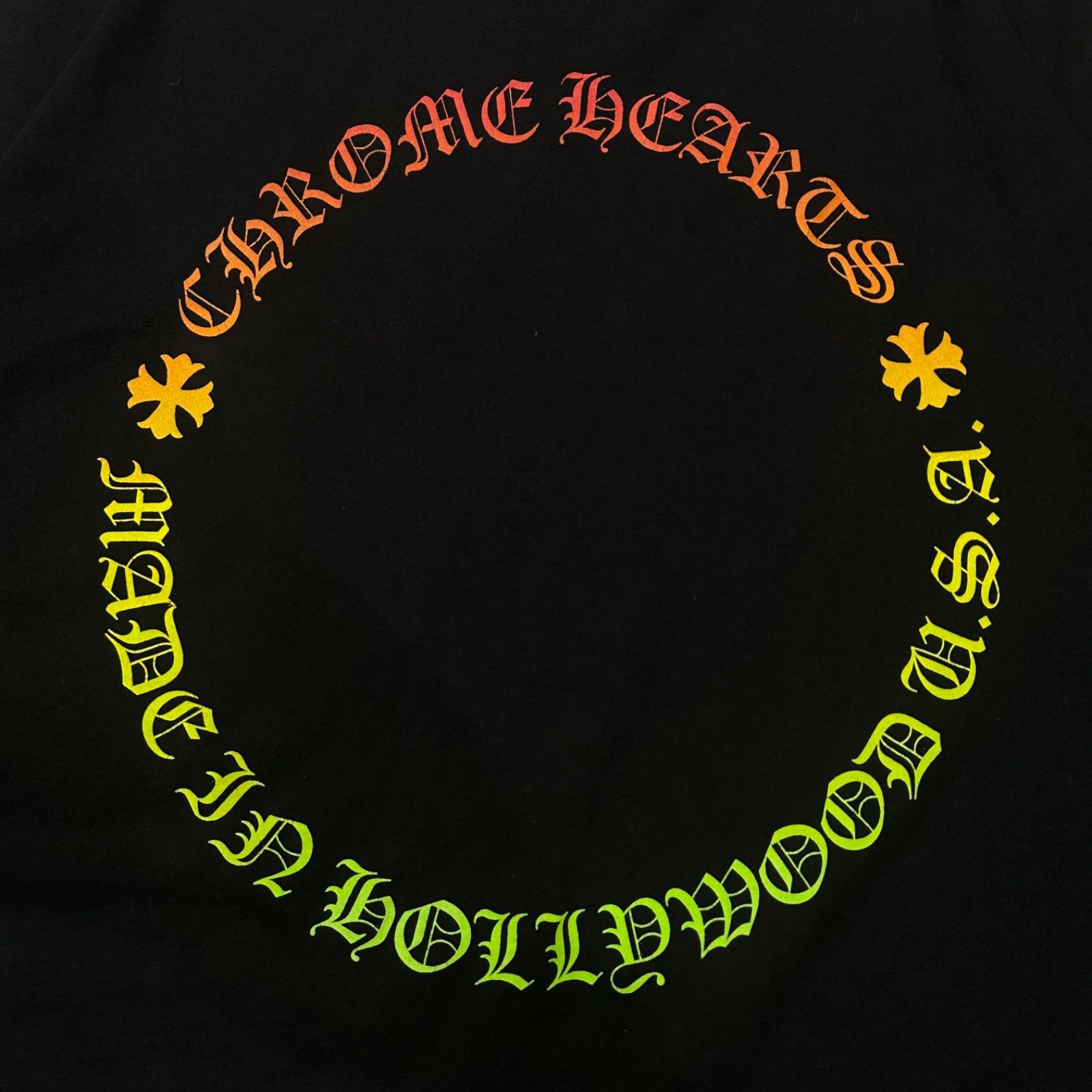 CHROME HEARTS グラデーション サークルロゴ プリント Tシャツ クロム