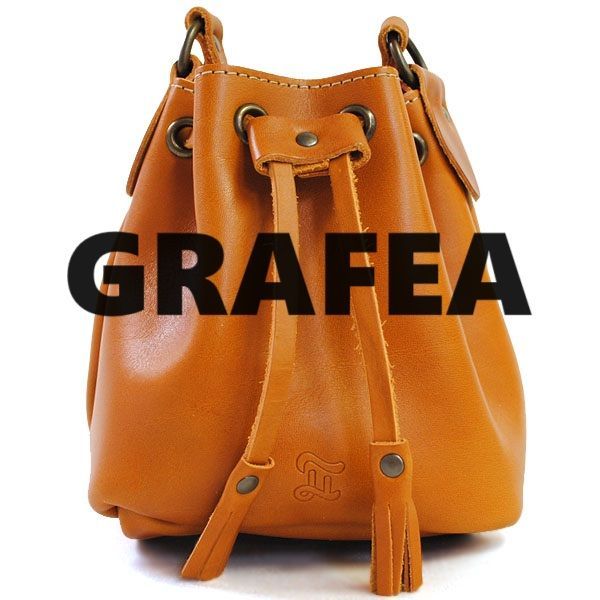 GRAFEA グラフィア MINI BUCKET TAN ミニ バケット レザー ショルダーバッグ ミニサイズ レディース