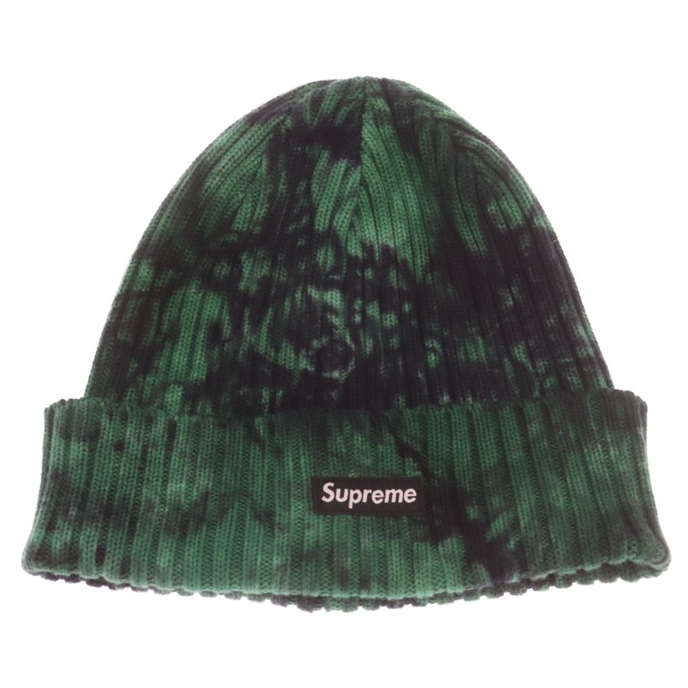 SUPREME (シュプリーム) 24SS OVERDYED BEANIE SPLATTER GREEN オーバーダイ ビーニー スプラッターグリーン  ニット帽 スモールボックスロゴ - メルカリ