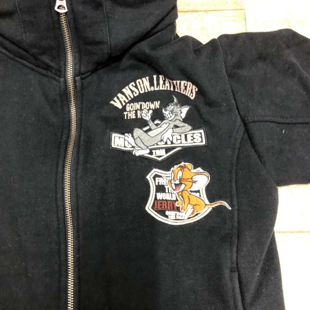 08w3680 バンソン VANSON スウェットジップパーカー Mサイズ トムと  