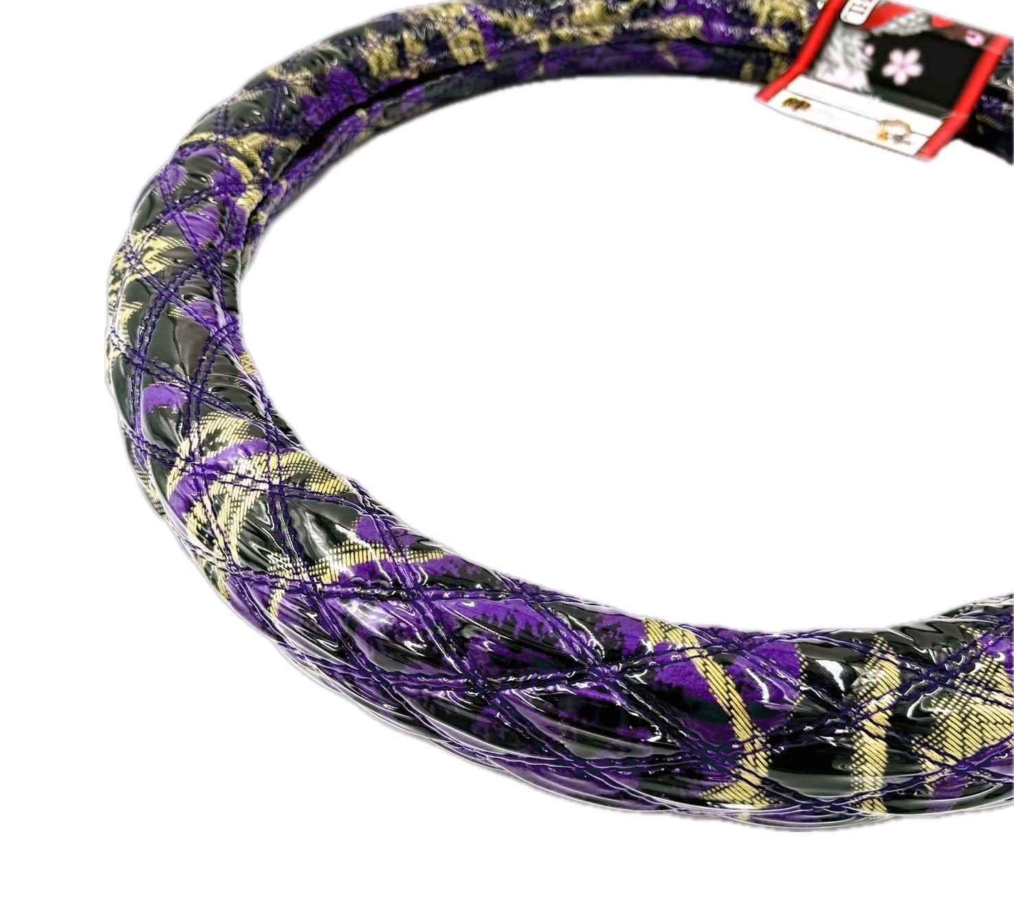 復活 ビニール付金華山ダブルステッチハンドルカバー ゴージャスな仕上がり♪ モンブランローズパープル