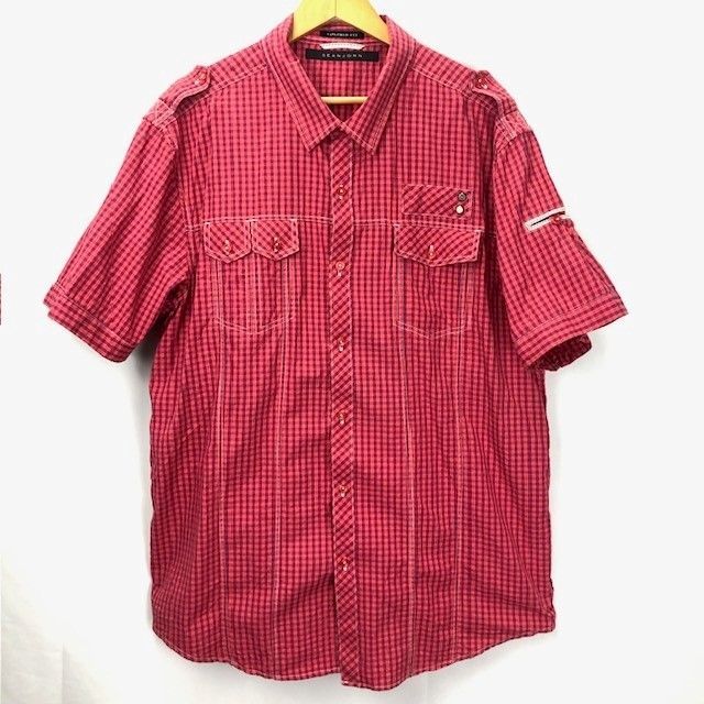 Sean John 赤 シャツ 未使用タグ付き Sean John 赤 シャツ 未使用タグ付き
