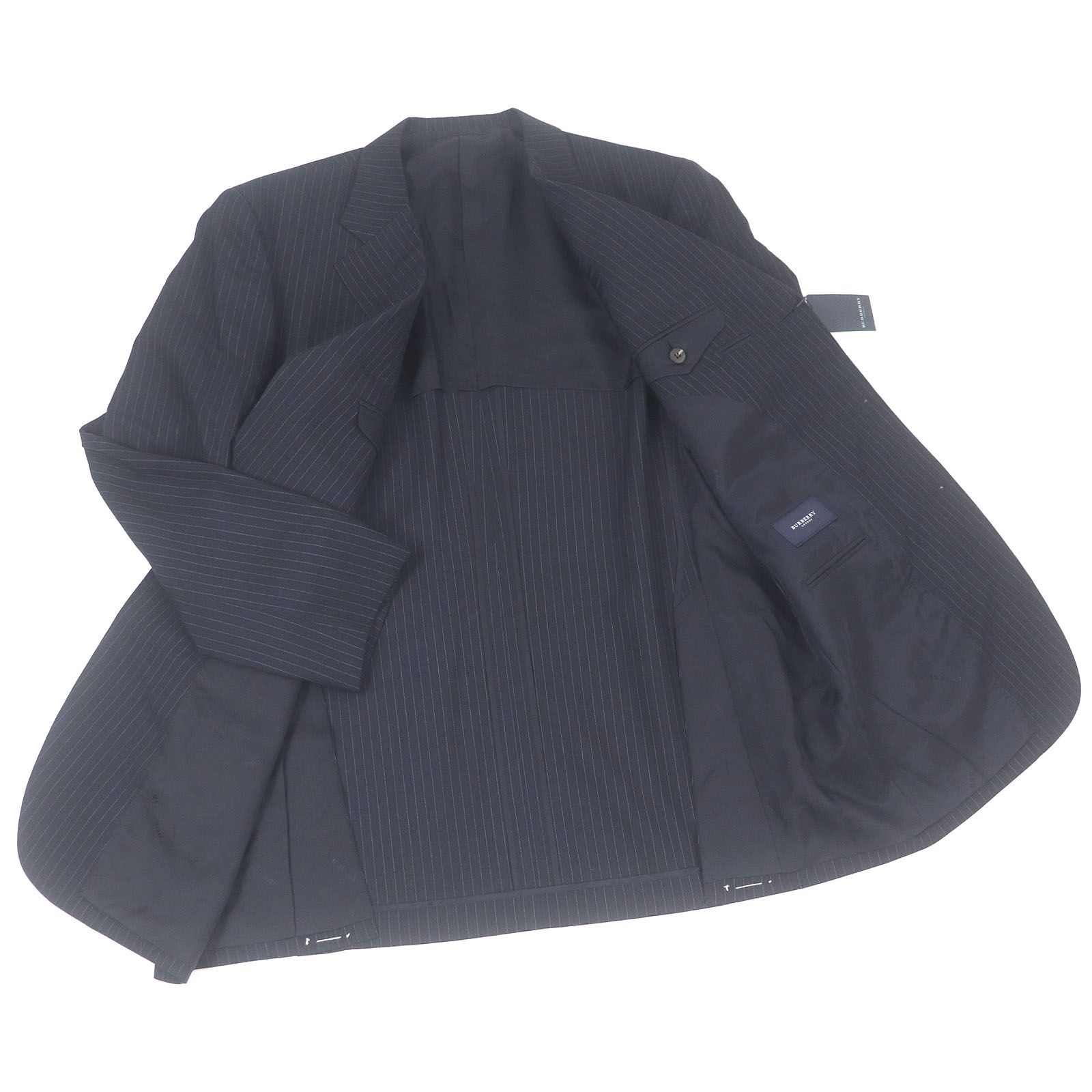 BURBERRY LONDON ノバチェック ストライプパンツスーツ 紺 40 BURBERRY LONDON ノバチェック ストライプパンツスーツ 紺 40