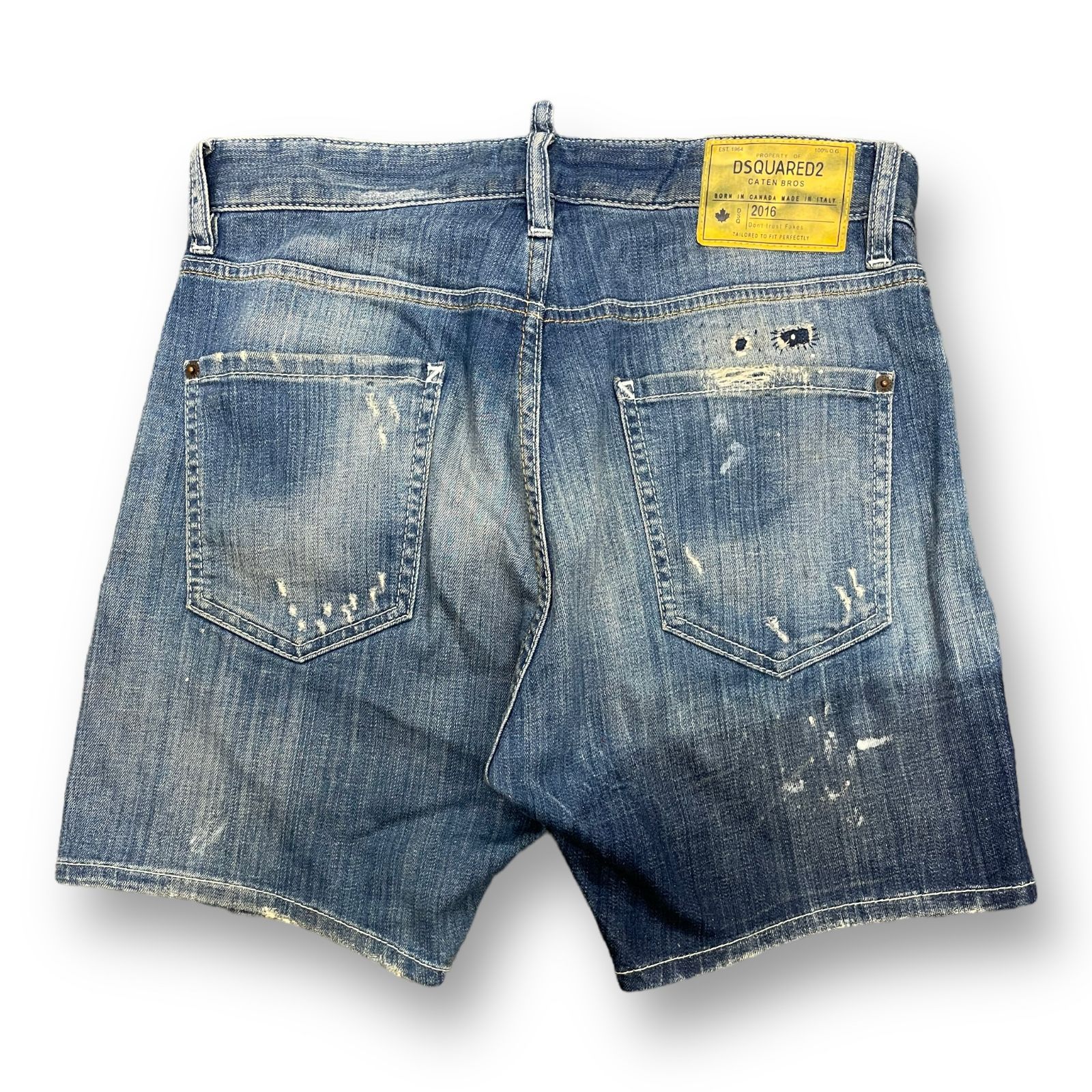 国内正規 DSQUARED2 16SS square crotch short デニム ショーツ