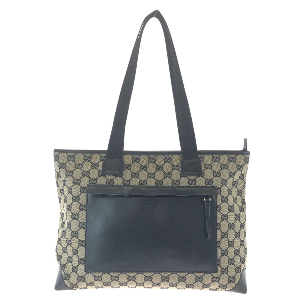 美品 GUCCI グッチ ブラック 黒 シルバー金具 GGキャンバス