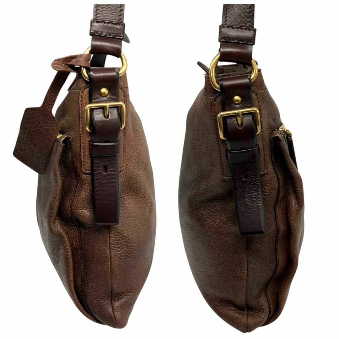 2085 PRADA ショルダーバッグ オールレザー シボ革 ブラウン A4 2085 PRADA ショルダーバッグ オールレザー シボ革 ブラウン A4 Prada