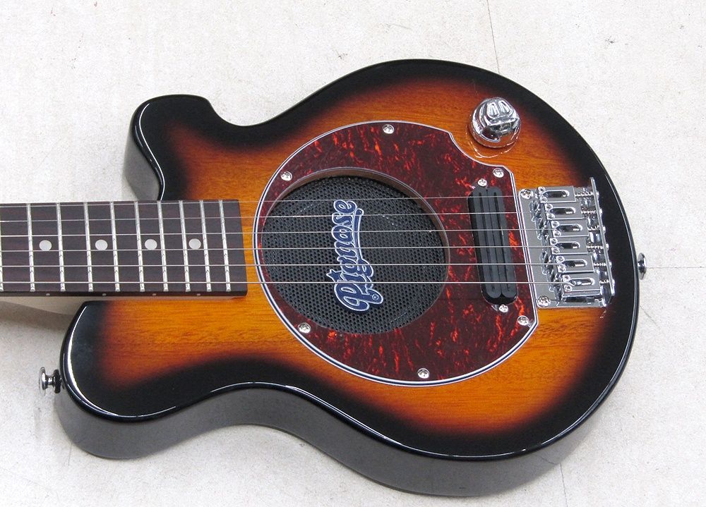 Pignose ピグノーズ エレキギター ブラウンサンバースト ソフトケース付 PG NIKOPignose エレキギター サンバースト アンプ内蔵