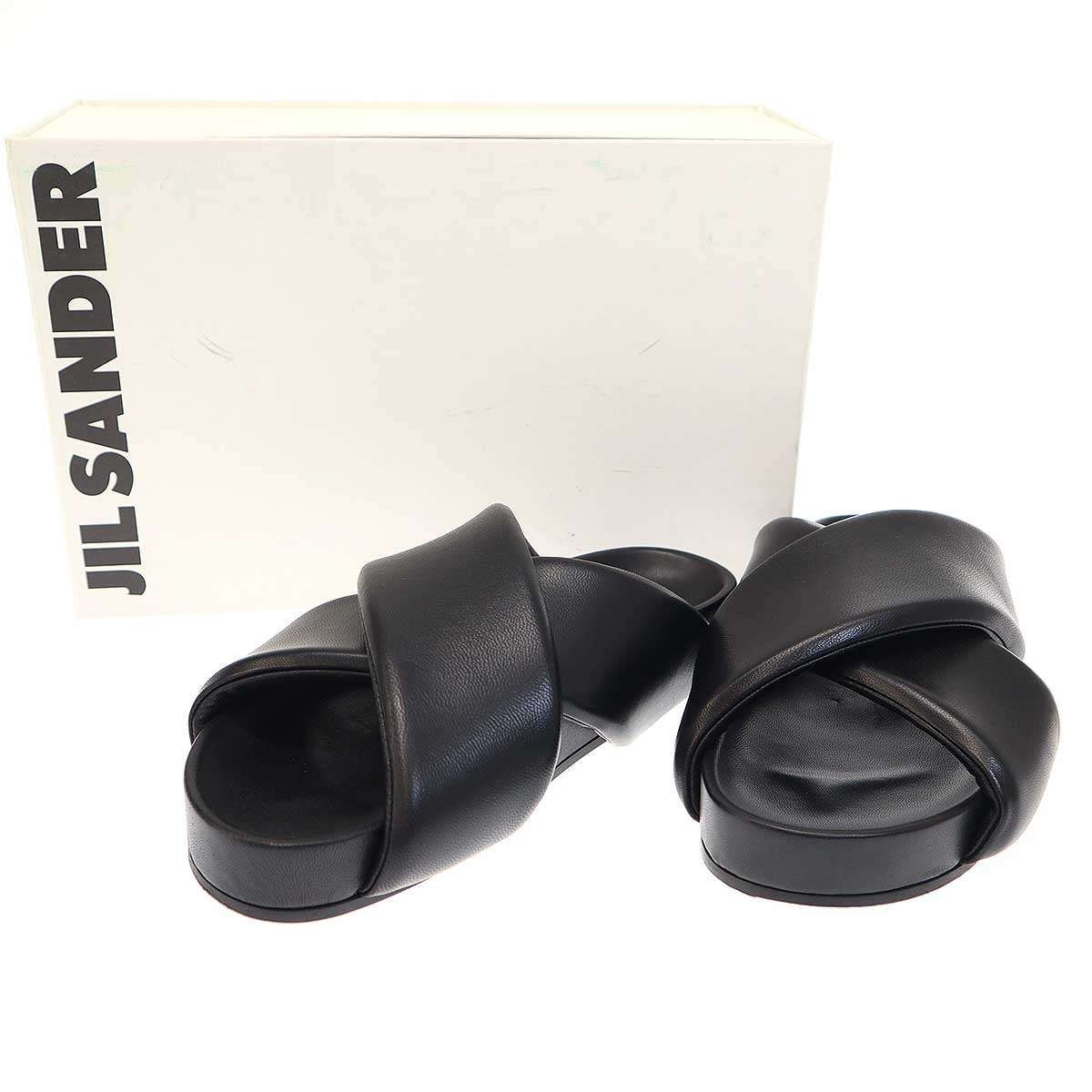 JIL SANDER パテッドレザーサンダル