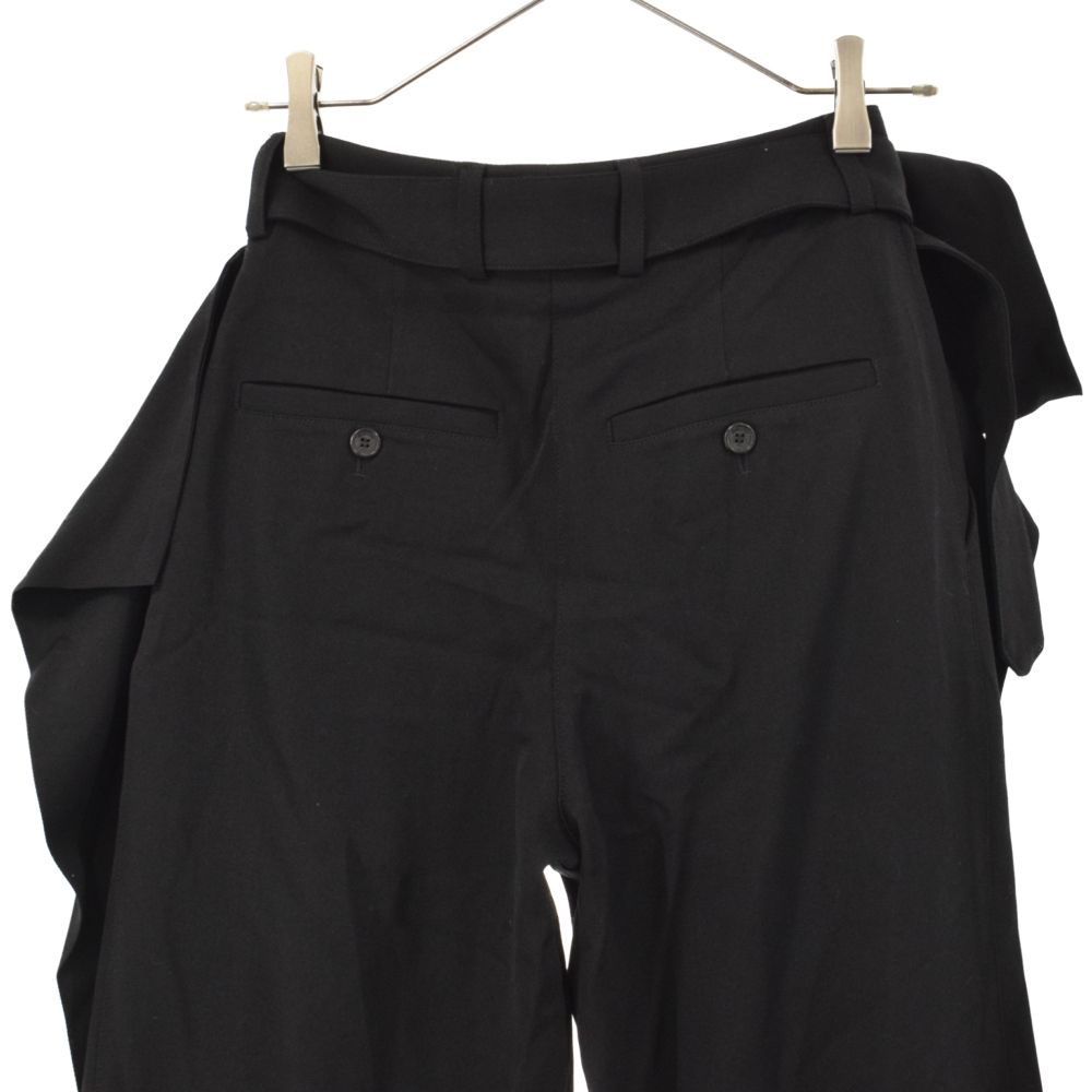 【関税込み】JW Anderson ブラック Fold-Over トラウザーズ J.W.ANDERSON (ジェー ダブリュー アンダーソン) 22SS FOLD OVER