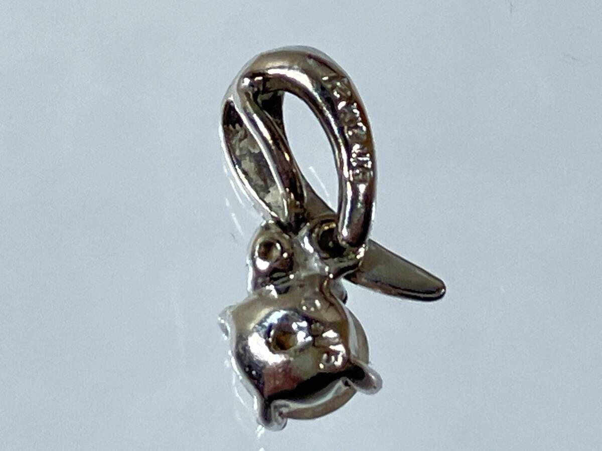 ソーティング付 K18WGホワイトゴールド 天然ダイヤモンド D0.15ct 総重量約0.6g ペンダント トップ