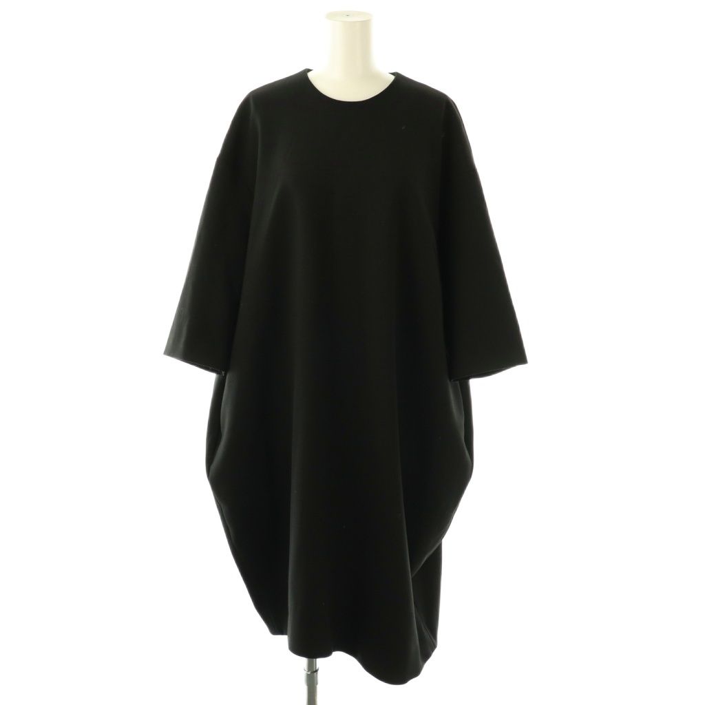 エンフォルド ENFOLD ダブルクロスコクーンドレスワンピース 36