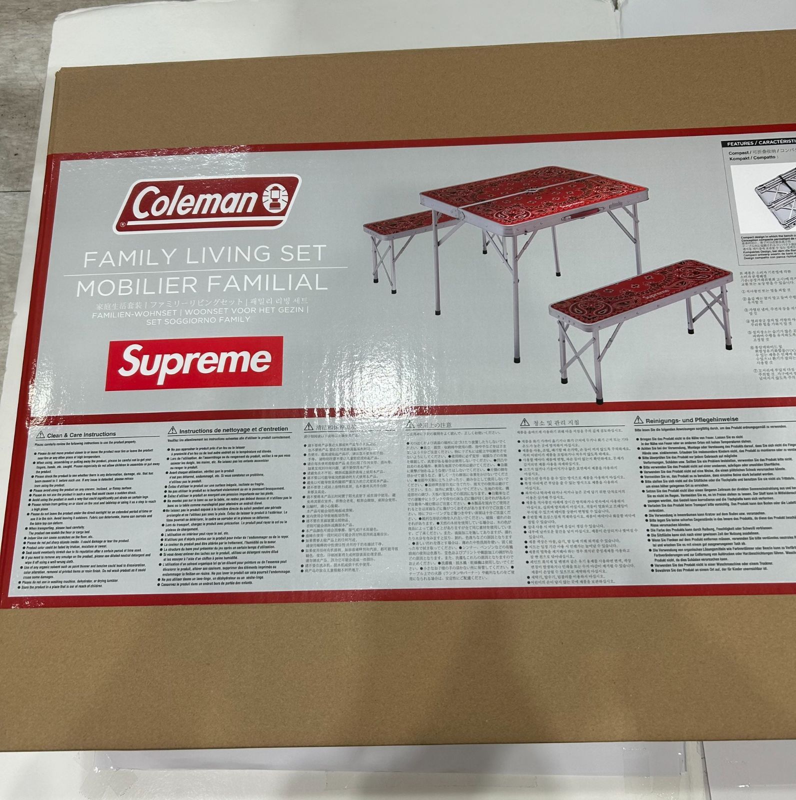 その他 Supreme x Coleman Folding Table Set \"Red Supreme Coleman Folding Table Set (SS24) - $298