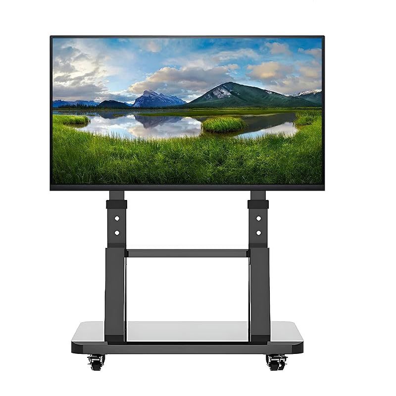 BeishiTenwaymili 大型テレビスタンド ハイタイプ 50-120インチテレビ 液晶ディスプレイに対応 壁寄せテレビスタンドキャスター付き 高さ6段調節 TV MOUNT 液晶 LED LCD 自立式 TVスタンド テレビ台 移動式 2段棚 1