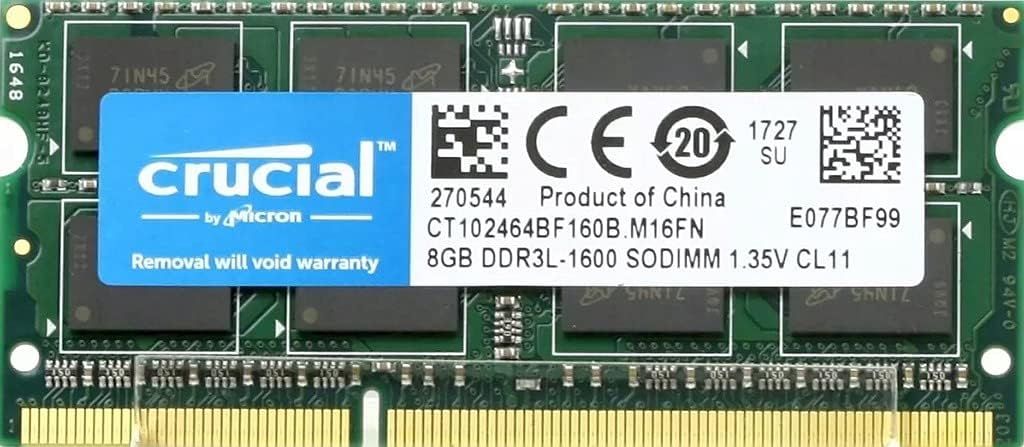 大人気，人気セール Crucial [Micron製] DDR3L ノート用メモリー 8GB ( 1600MT/s / PC3-12800 / CL11 / 204pin / 1.35V/1.5V / SODIMM ) CT102464BF160B [単品] [8GB x1] 内蔵型ハードディスクドライブ