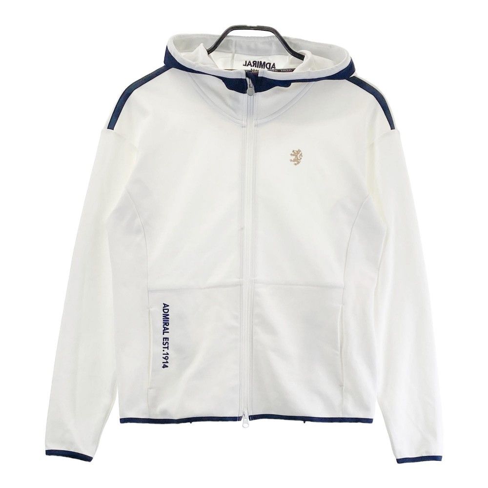 サイズ：L ADMIRAL アドミラル 長袖 ジップパーカー ホワイト系