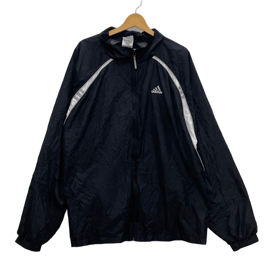 レア　90s adidas ビンテージ　ナイロンジャージ 激レア 90s adidas レトロ切替ライントラックジャケット