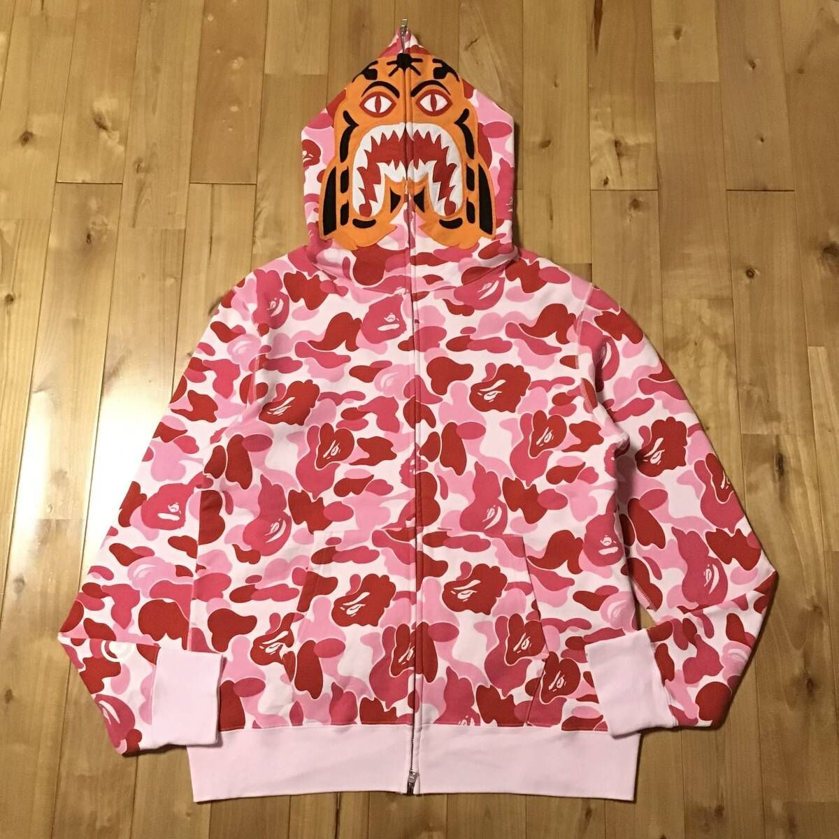 ABC camo pink タイガー パーカー Lサイズ Tiger full zip hoodie a 