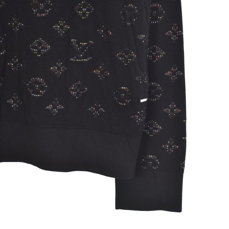 Louis Vuitton ブラック ニットセーター M ルイヴィトン LOUIS VUITTON 20SS ドロップニードル モノグラム
