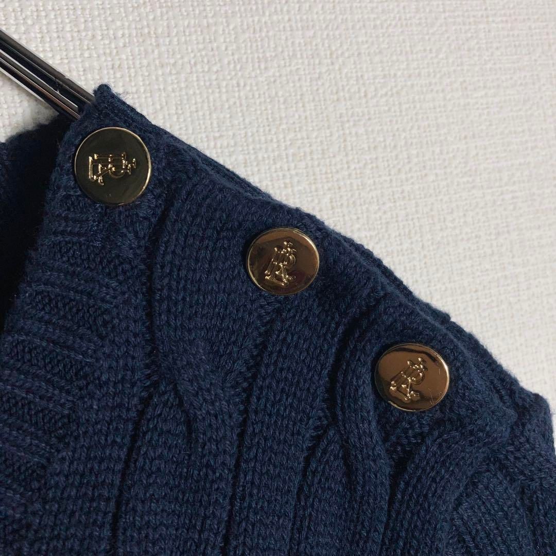 【極美品】LAUREN RALPH LAUREN ケーブルニット 金ボタン M 極美品】LAUREN RALPH LAUREN ケーブルニット 金ボタン M - メルカリ