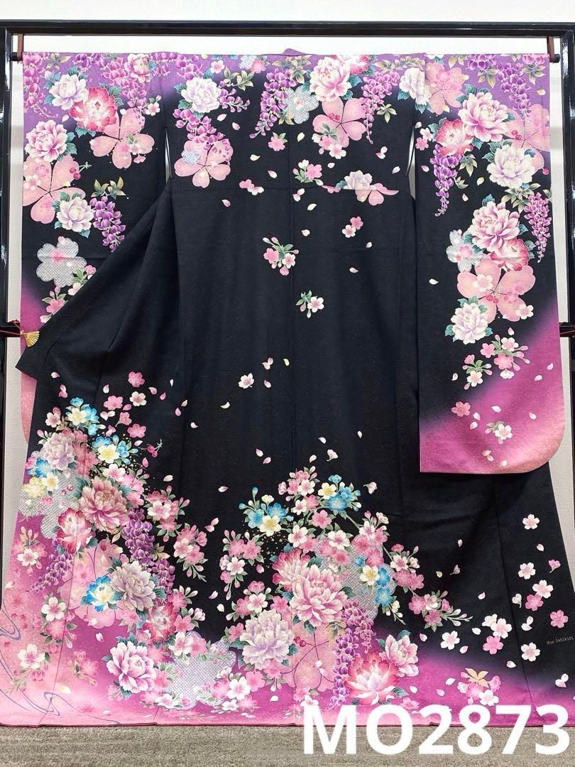 モデル振袖 押切もえ 豪華 金通し 刺繍 紋意匠 身丈173cm