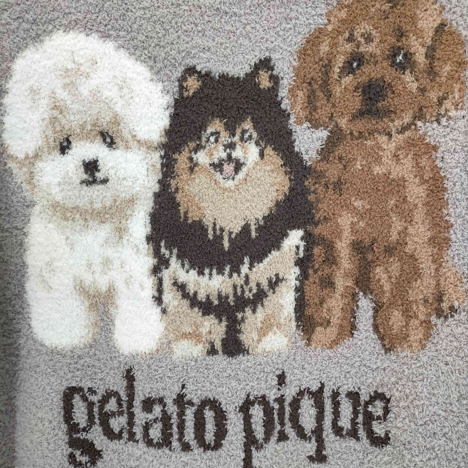 gelato pique パウダーDOG3柄 ジャガードワンピース 犬 イヌ パウダー ドッグ 3柄 ジャガード ワンピース｜ジェラートピケ