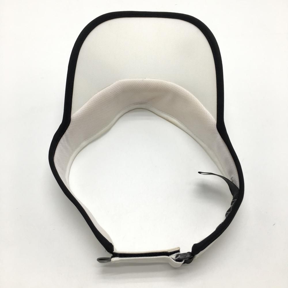 デサントゴルフ サンバイザー 白×黒 立体ロゴ バイカラー 中田英寿