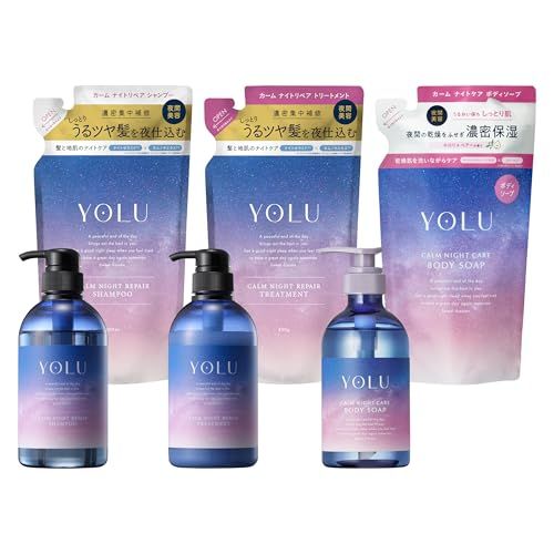 福袋 YOLU ヨル 福袋 シャンプー トリートメント ボディーソープ 6点セット カームナイトリペア カームナイトケア