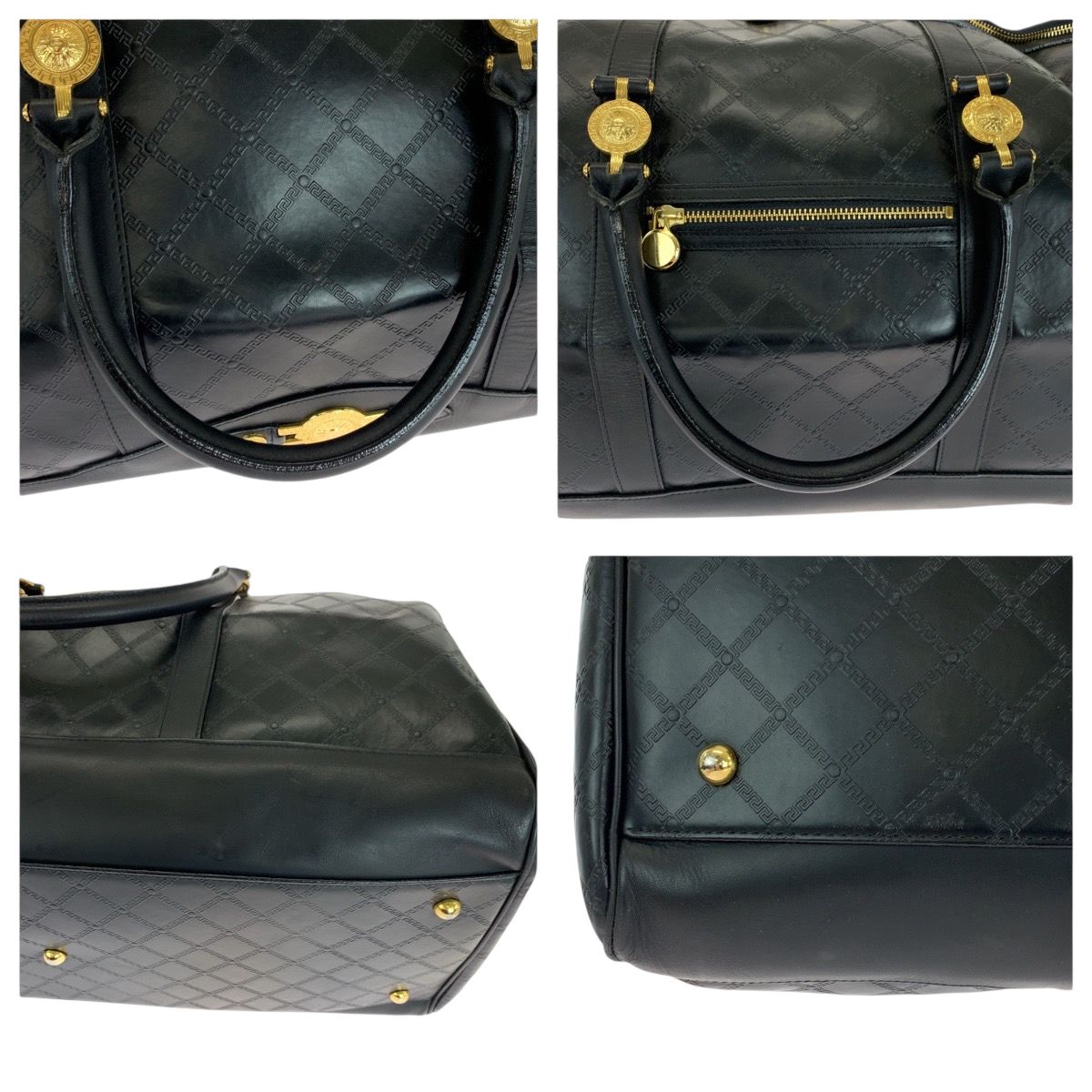 美品 VERSACE ヴェルサーチ ヴィンテージ サンバースト ブラック