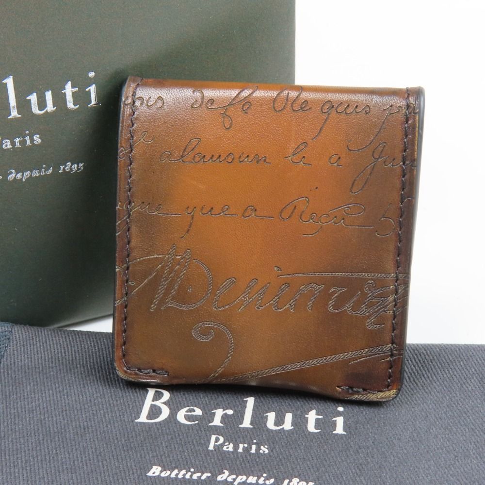 安いそれに目立つ BERLUTI レザー ベルルッティ小銭入れ 261701 メンズ