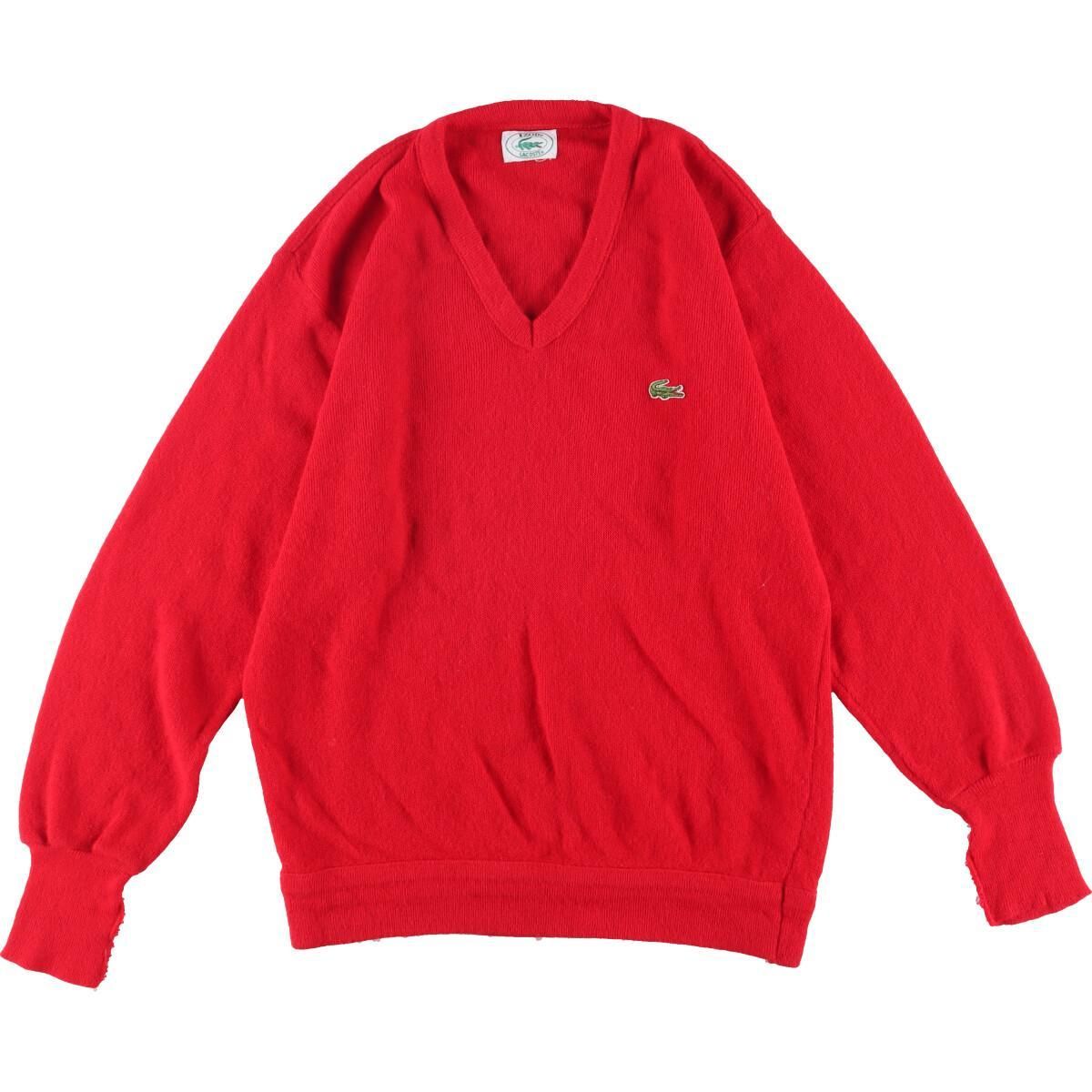 古着 80年~90年代 ラコステ LACOSTE IZOD Vネック アクリル