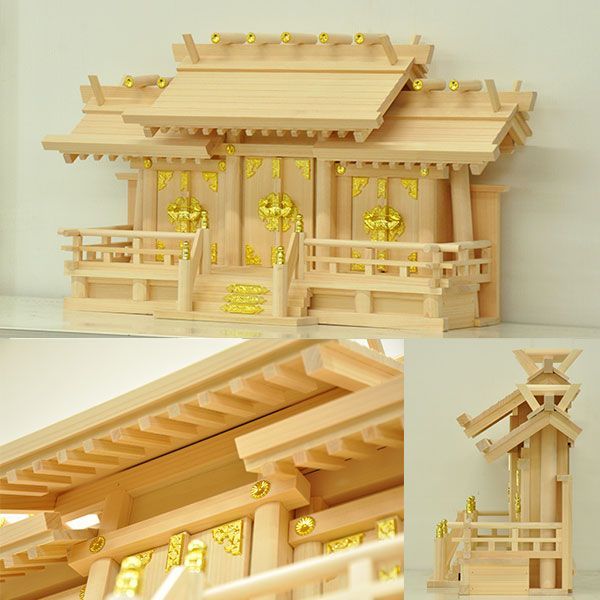 神棚 三社 純国産 幸村 大 モダン おしゃれ お札 御札立て 木曽桧 木曽ひのき 木曽檜 ヒノキ 約 幅70cm 奥行26cm 高さ39cm お札立て 神札 御神札 神棚 おふだ立て シンプル 完成品 WWW_USTAUSTRALIA_COM_AU