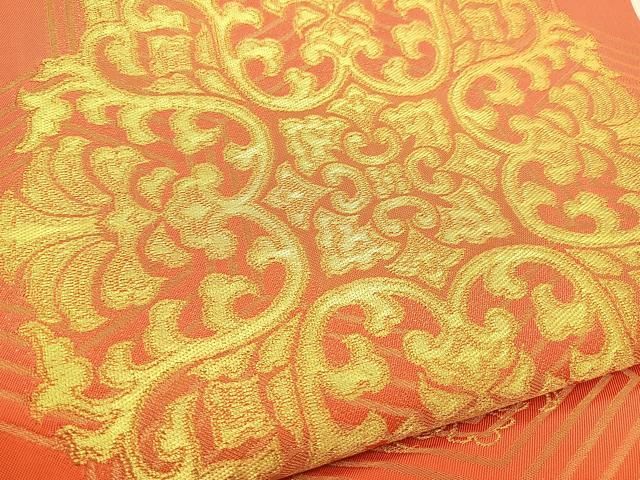 平和屋着物●西陣　川島織物　六通柄　本袋帯　正倉院花文　金糸　正絹　逸品　BAAT8032yc 平和屋着物○西陣 川島織物 六通柄 本袋帯 正倉院花文 金糸 正絹 逸品