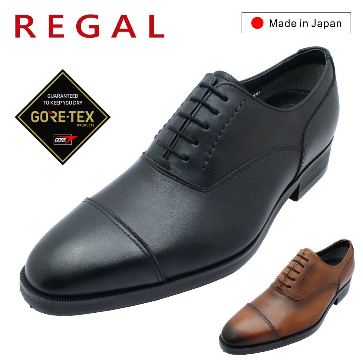 REGAL リーガル メンズ ゴアテックス  ビジネスシューズ ストレートチップ 35HR BB 内羽式 3E 紳士靴 本革 日本製