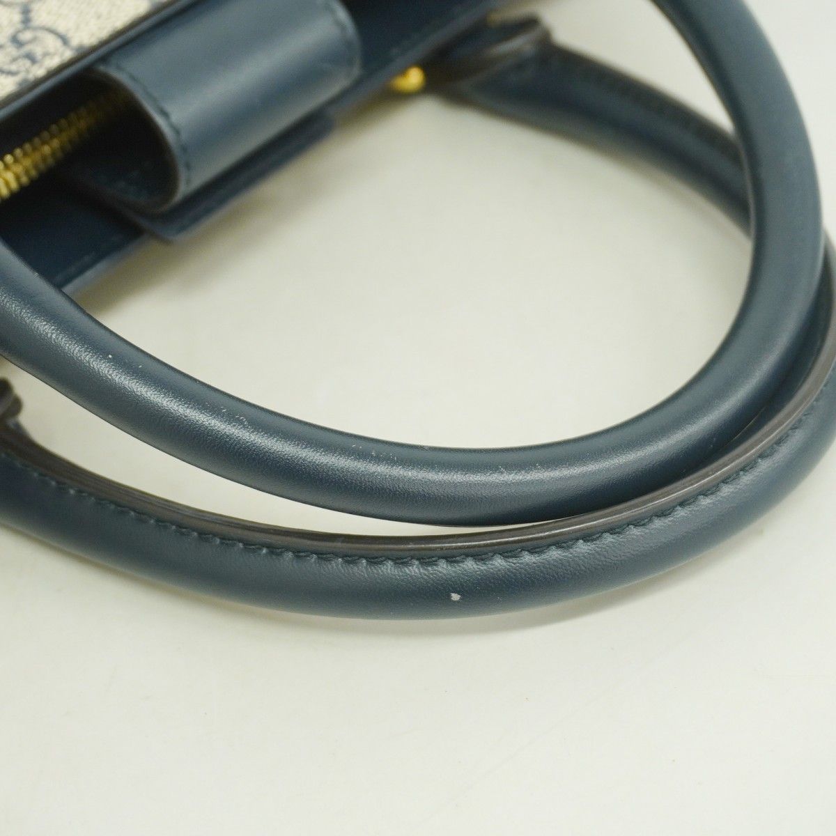 激安で季節を先取り。 5ib2056-h グッチ トートバッグ GGスプリーム 409530 PVC ネイビー ゴールド金具 地元色のある