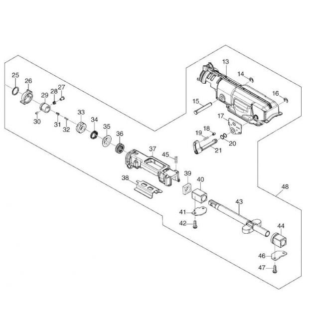 マキタ makita 40Vmax 充電式 レシプロソー JR002GRDX 用 ギヤハウジングカバー アッセンブ 136683-1 部品 修理 セーバーソー 切断 解体