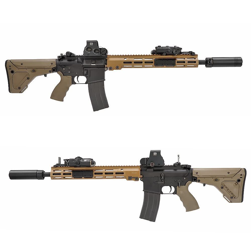 MINI 2 サプレッサー ＆ SFタイプ 4 Prong 武品 フラッシュハイダー セット14 mm逆ネジ サイレンサー BK ブラック