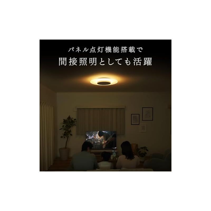 アイリスオーヤマ LEDシーリングライト パネルライト 12畳 間接照明 おしゃれ 天井 壁が明るい 目に優しい光 暮らしを変える上質な光 ラウンドタイプ ウェーブ柄 CEA-A12DLP-N 1