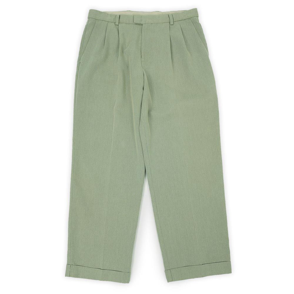 ドッカーズ DOCKERS 00s 2000年代 2タックトラウザー スラックス ヘリンボーン HBT Levi s リーバイス傘下 USA アメリカ ヴィンテージ 古着 メンズ パンツ ライトオリーブ系 W34 L30