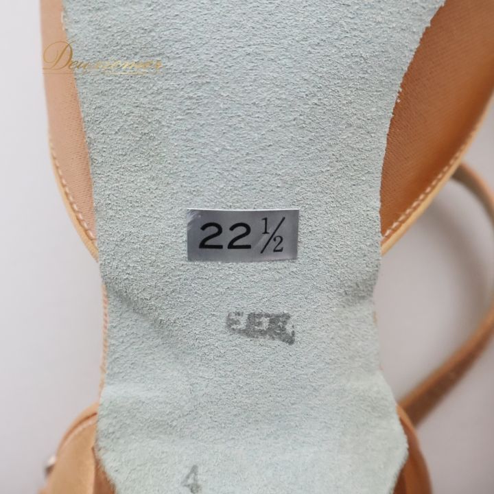 社交ダンス 衣装 22 1 2CM ベージュ系 Professonal ラテン サテン ダンス シューズ レディース用 靴 ヒール ラインストーン サテン系 ダンスシューズ レディースシューズ ラインストーン付き ベージュ サテン靴 プロフェッショナル LLC-HASEGAWATOSO_COM