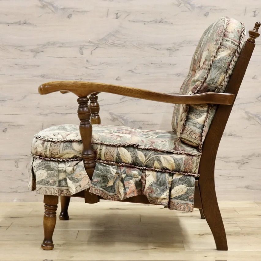 GMIS255C 飛騨産業 HIDA キツツキ 穂高 アームチェア 1人掛けソファ シングルソファ リビングチェア ヴィンテージ レトロ 花柄 TALLINNNEXPO_COM