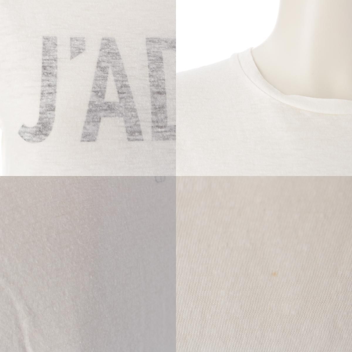 Christian Dior クリスチャンディオール ホワイト コットンリネン J'ADIOR 8 半袖Tシャツ ホワイト XS トップス コットン レディース 中古 Christian Dior クリスチャンディオール ホワイト コットン